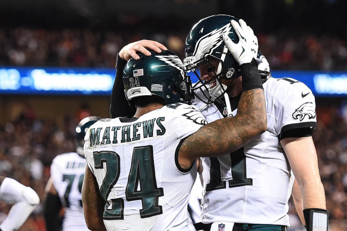 The Eagles have a young, promising quarterback in Carson Wentz, and need to build around him by upgrading his weapons. Ryan Mathews and Darren Sproles could be released, clearing $8 million in cap space. And Philadelphia, which has $7 million in cap space, needs to find a receiver who can take the top off a defense.