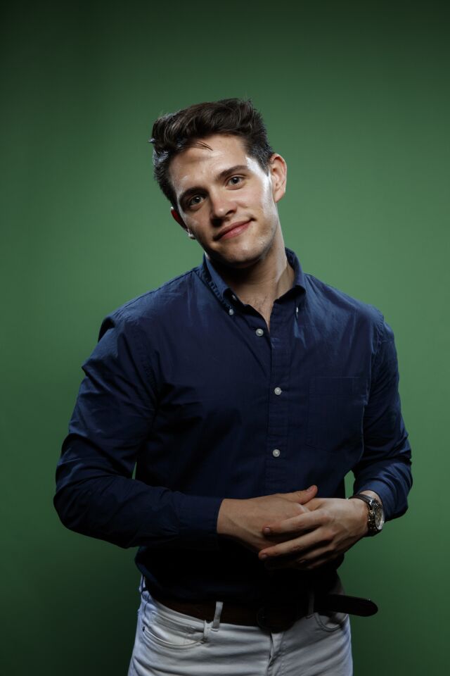 Casey Cott, from the television series "Riverdale," photographed in the L.A. Times photo studio at Comic-Con.