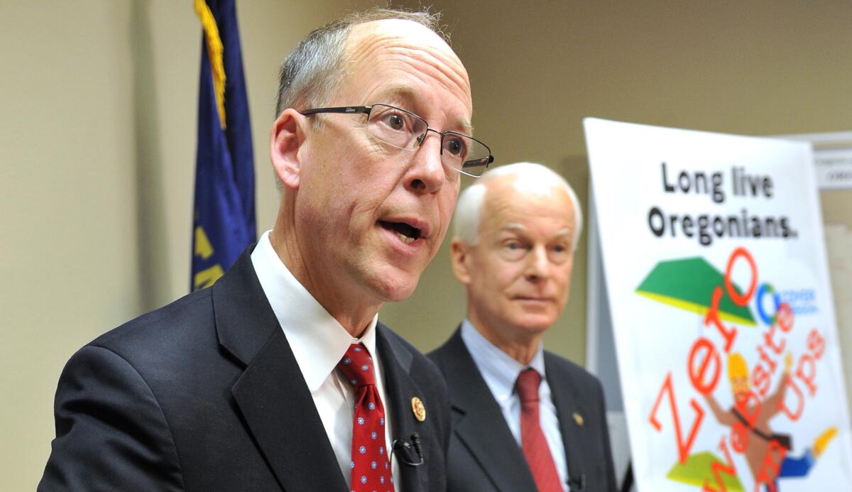 Rep. Greg Walden, left, is working on a bill to stop the FCC's Critical Information Needs study.