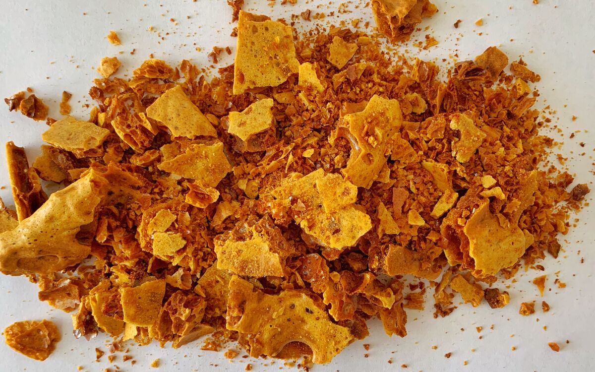 Bittersweet honeycomb candy 