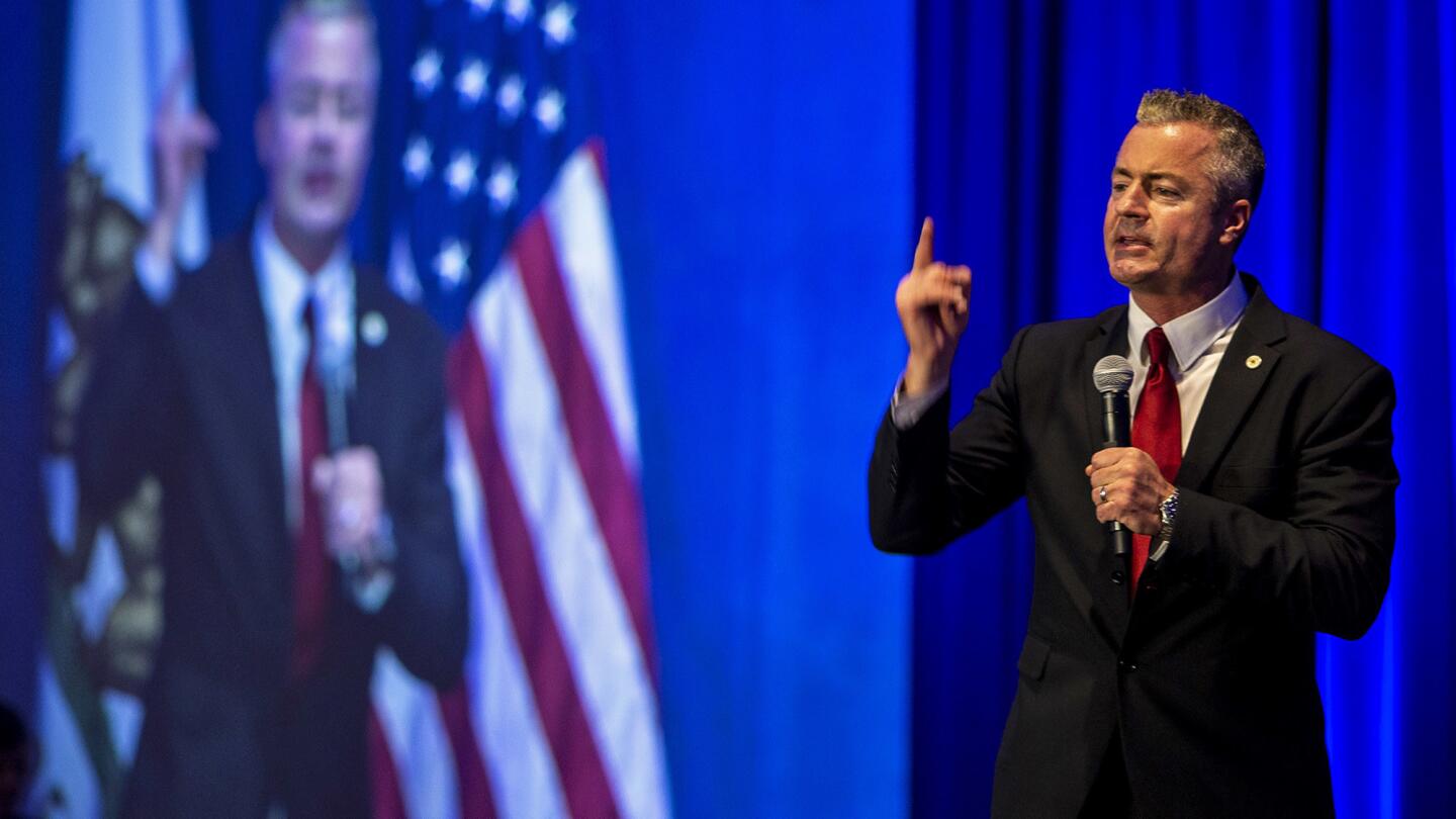 California Republicans gather for their convention in San Diego