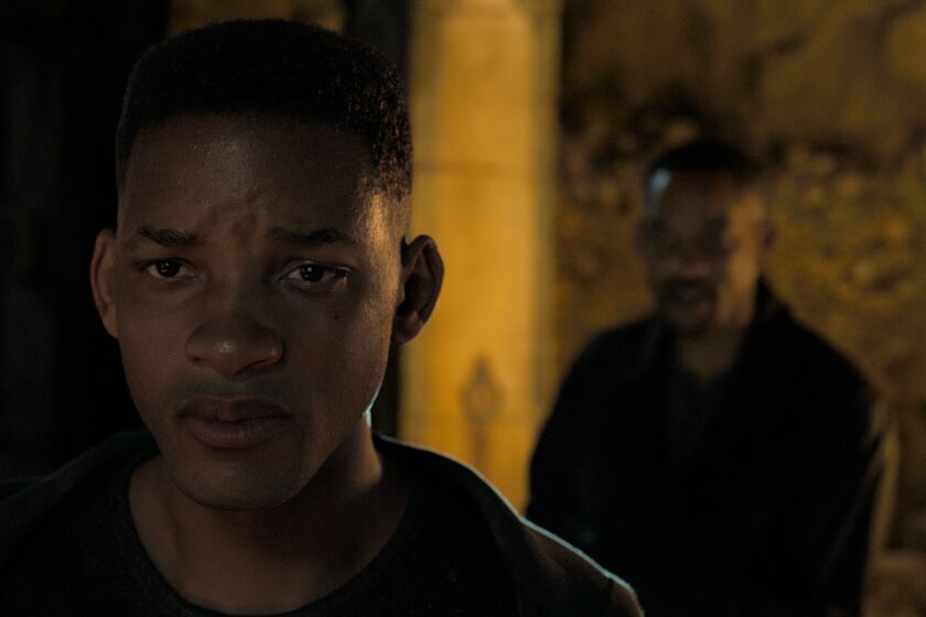 ***SNEAKS FALL 2019 STORY ON VISUAL EFFECTS***DO NOT USE PRIOR TO 9/1/2019**Will Smith as ÒJuniorÓ in Gemini Man from Paramount Pictures, Skydance and Jerry Bruckheimer Films. Older will Smith is behind him.