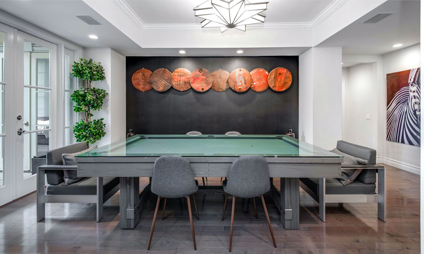 The dining room in the lower unit.