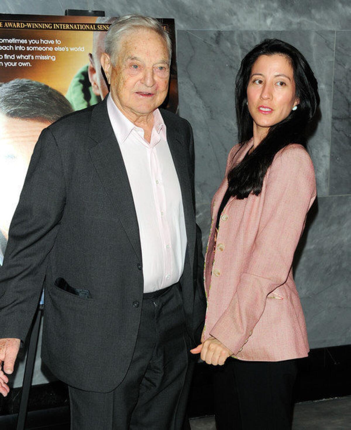 George Soros and Tamiko Bolton, who recently became engaged