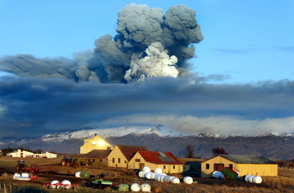 Eruptions such as this, in Iceland in 2010, pumped planet-cooling aerosols into Earth's atmosphere, and may have helped slow global warming, a study suggests.