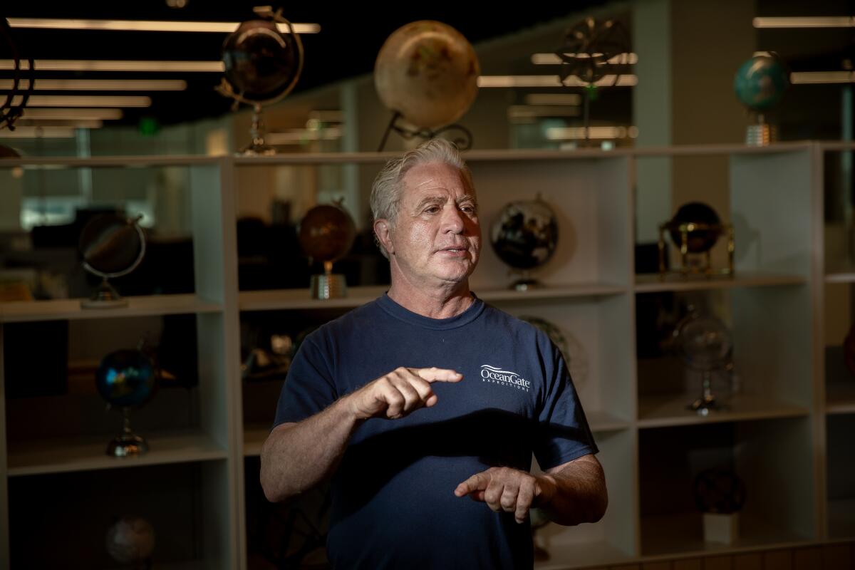 Bill Price, shown wearing a OceanGate shirt, took a previous trip on the Titan.