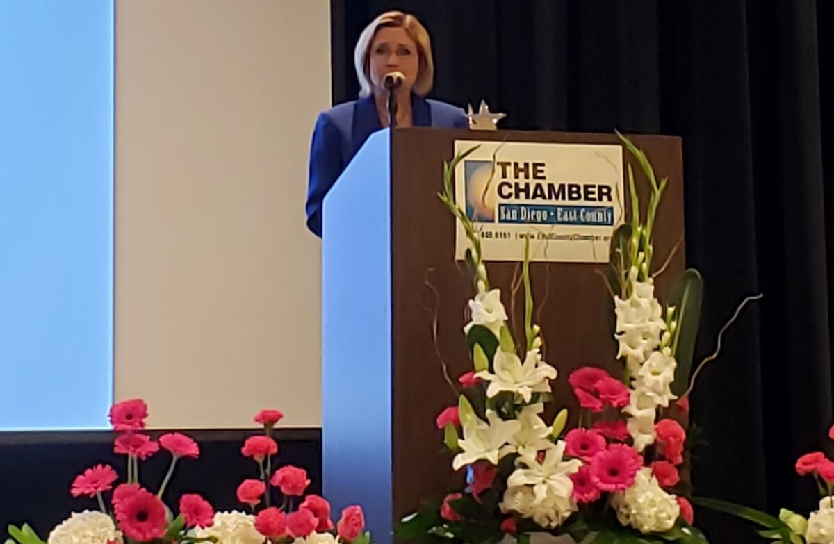 Santee City Manager Marlene Best was a winner at the East County Chamber of Commerce's 2019 Women In Leadership Luncheon
