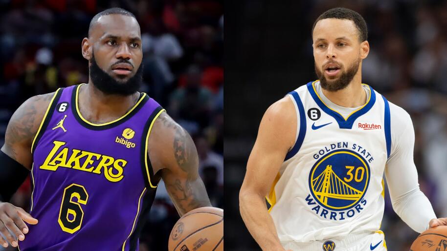 Curry and LeBron, all star game, basketball, golden, lakers