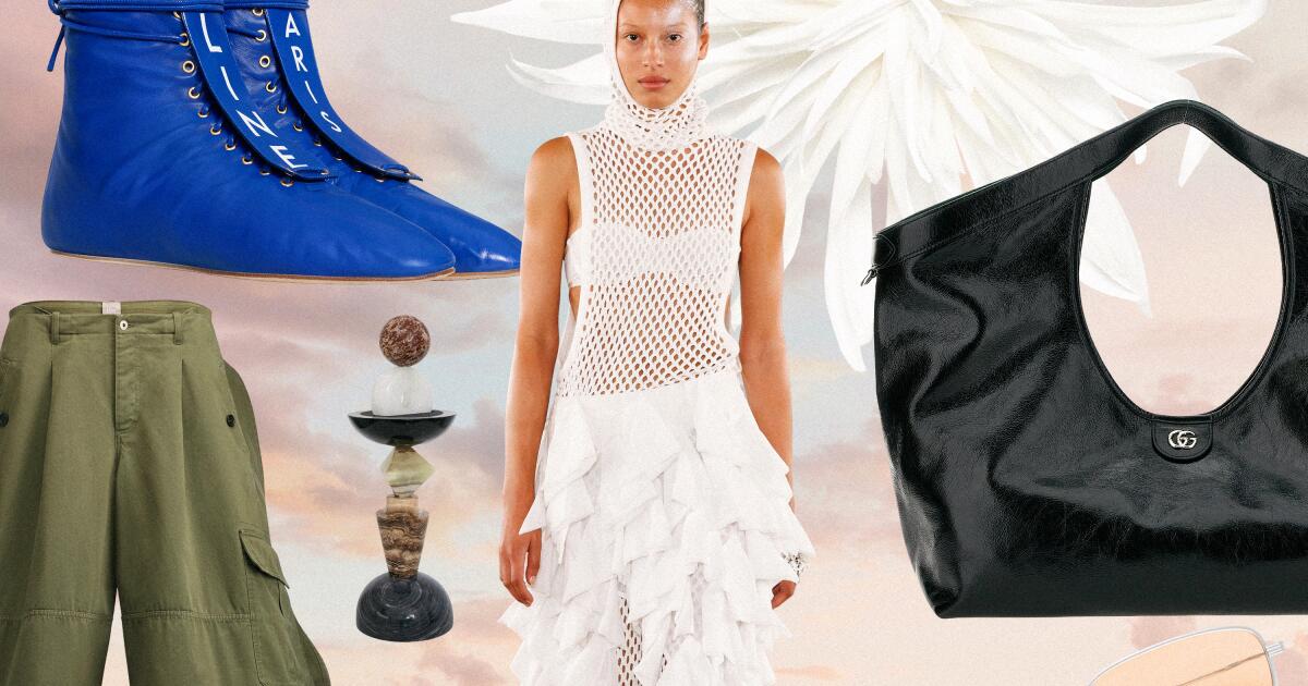 Um mix de itens de moda e beleza da coleção Verão/Primavera 2026