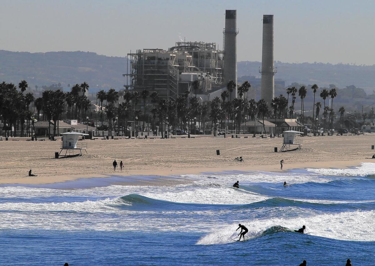 The AES electricity plant in Huntington Beach, the site of a proposed desalination facility.