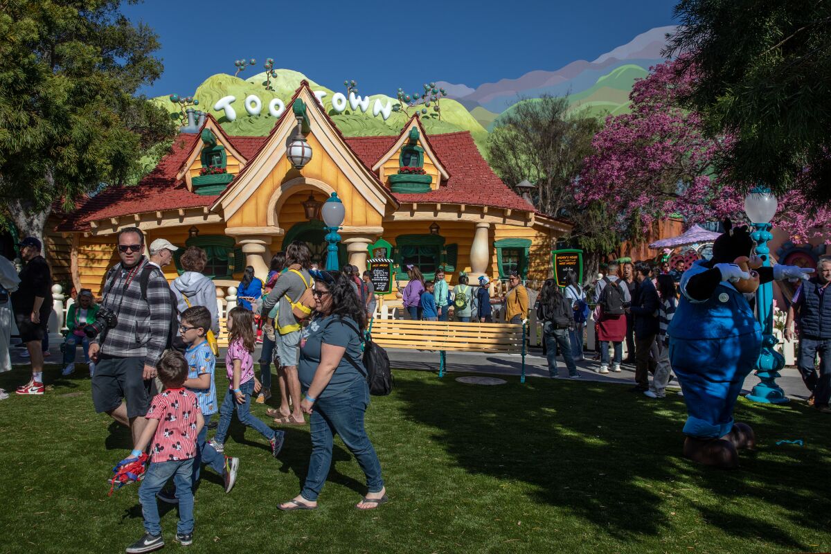 Toontown's refresh includes plenty of shady green space.