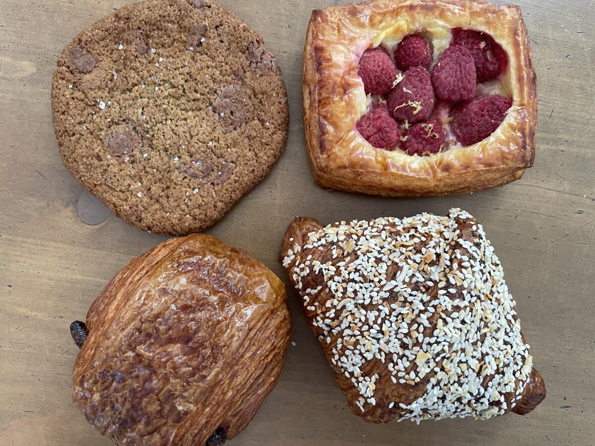 A selection of pastries from Blue Bottle coffee shop.