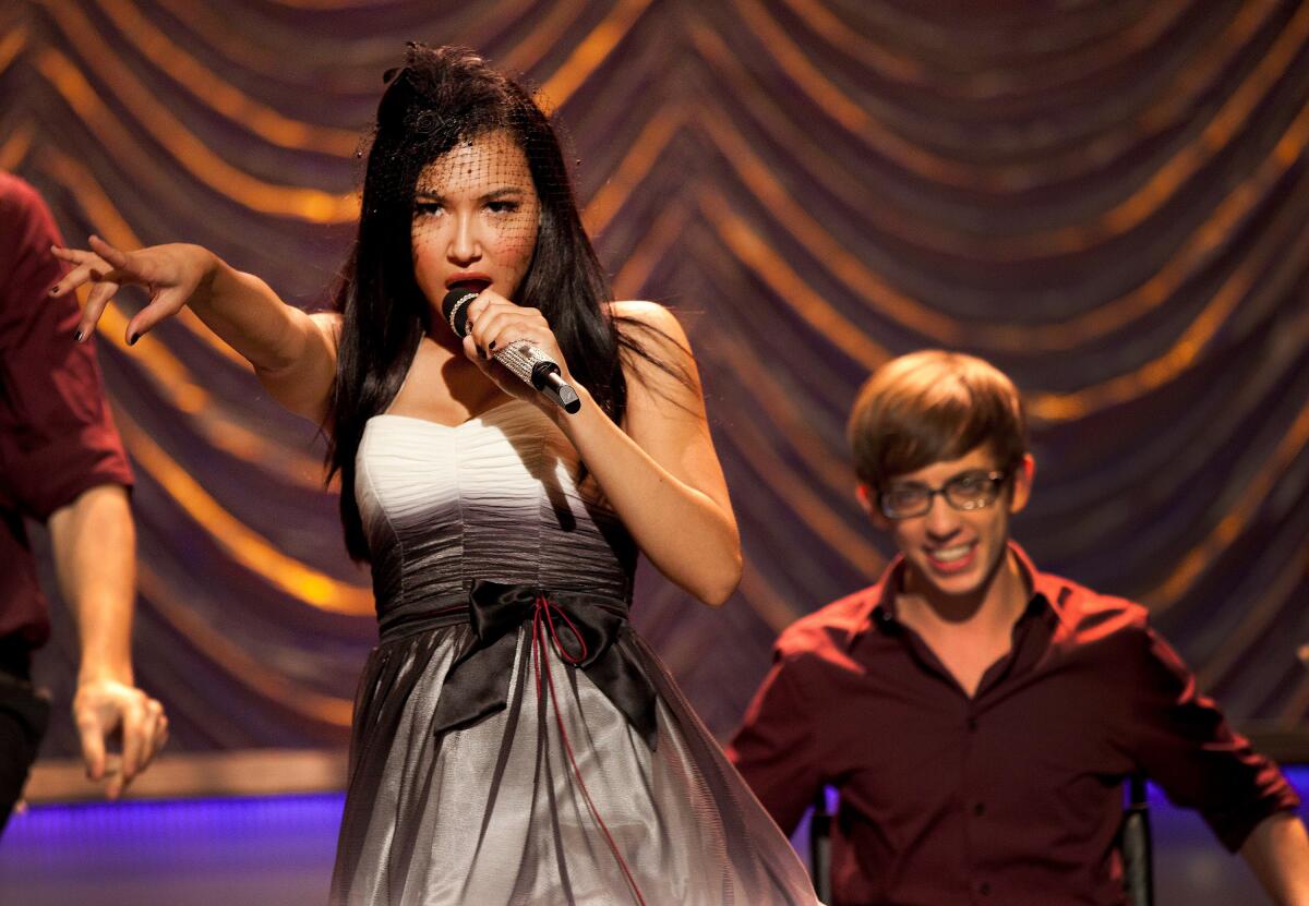 Naya Rivera and Kevin McHale in "Glee"