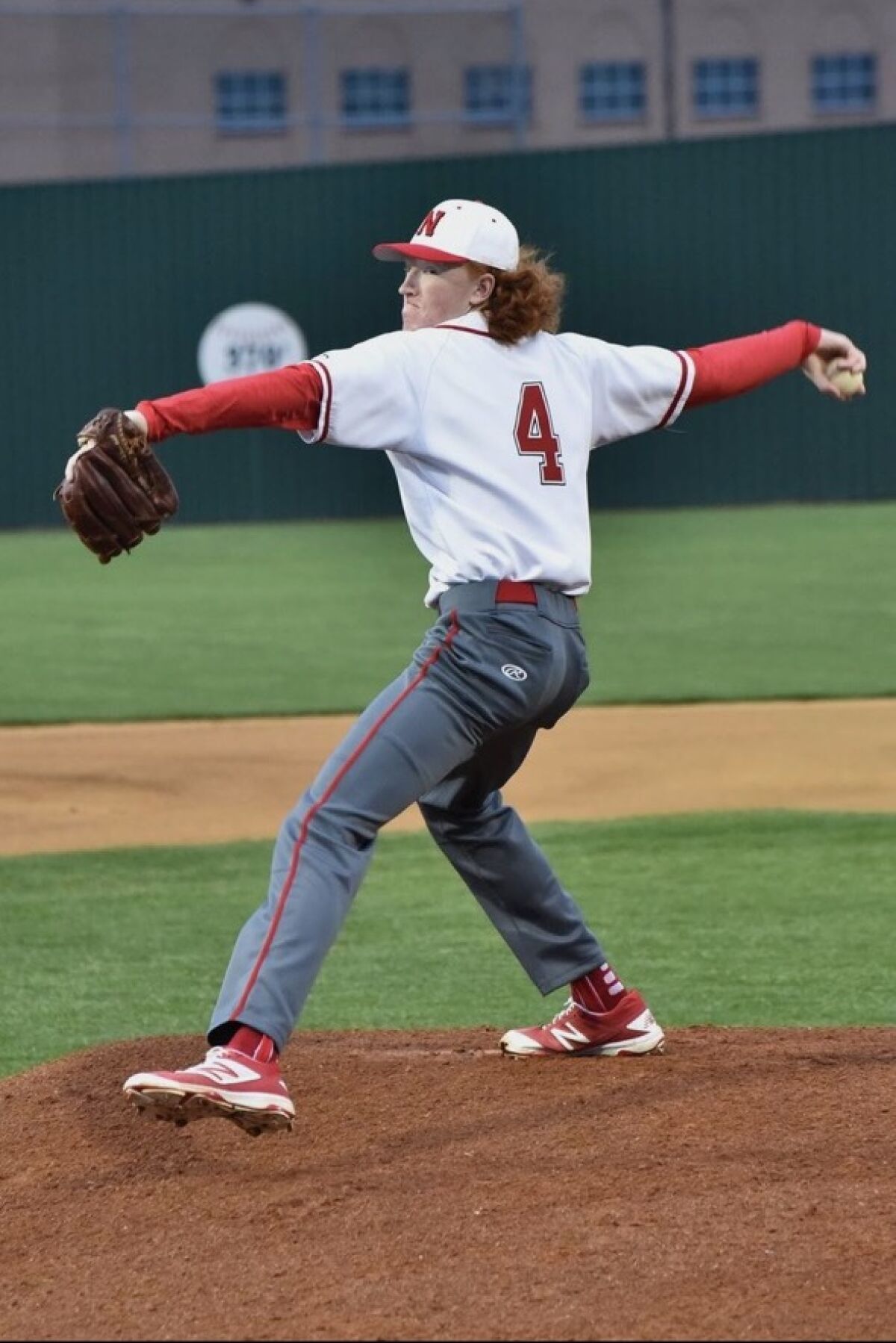 Dustin May pitching for Northwest High School in Fort Worth, Texas.