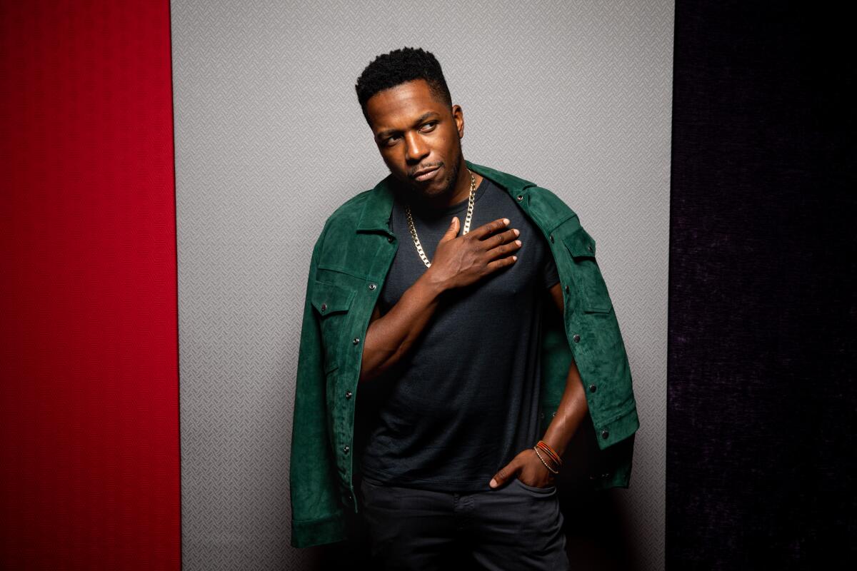 Leslie Odom Jr., in the L.A. Times Photo Studio at the Toronto International Film Festival, in 2019.