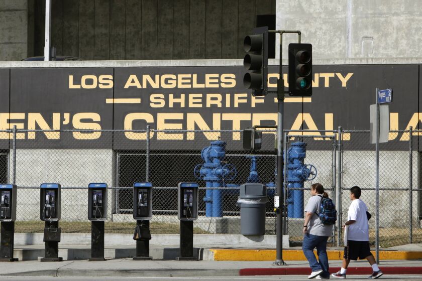The L.A. County Sheriff's Department's Men's Central Jail facility in Los Angeles is shown. The FBI enlisted Anthony Brown, an inmate in the Men's Central Jail, to collect information on allegedly abusive and corrupt deputies.