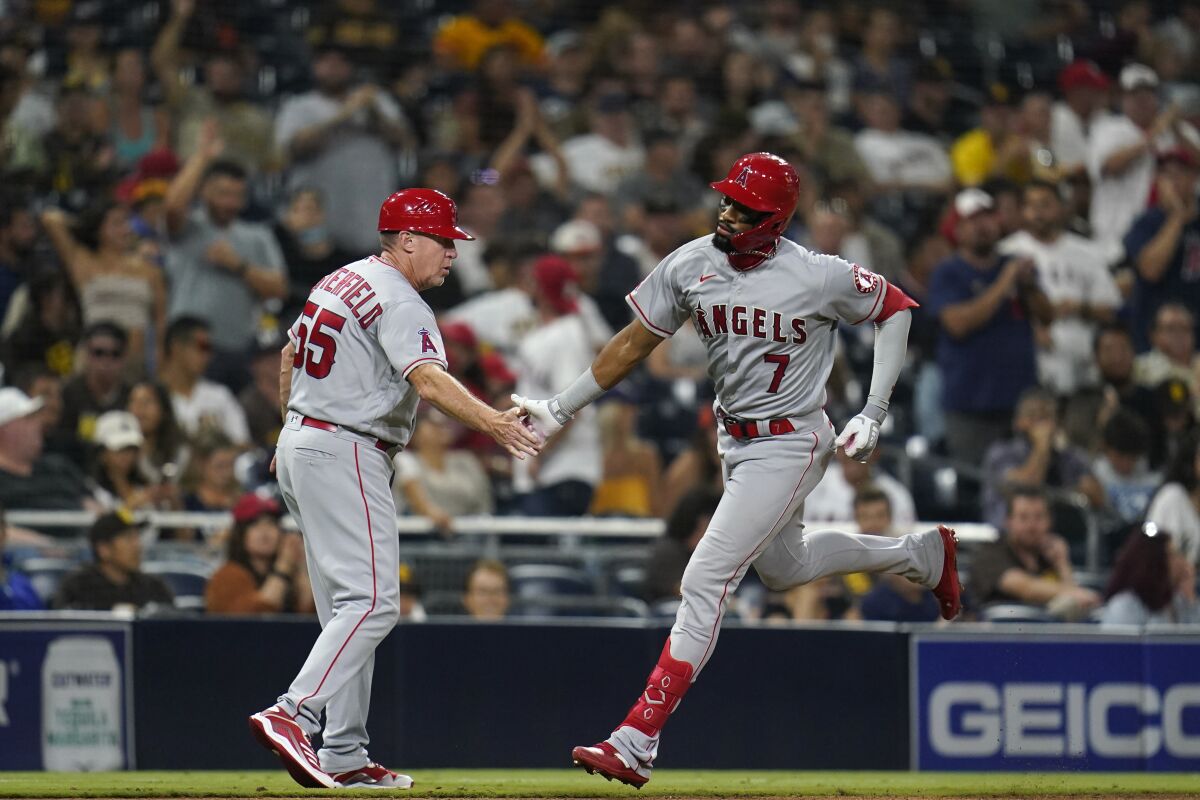 Jo Adell's fourth home run of the season wasn't enough in the Angels 8-5 loss Wednesday.
