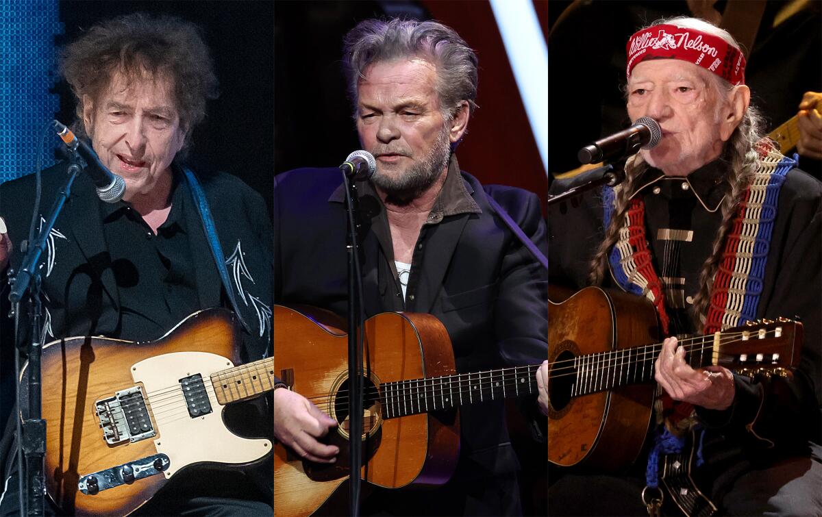 Bob Dylan, John Mellencamp and Willie Nelson 