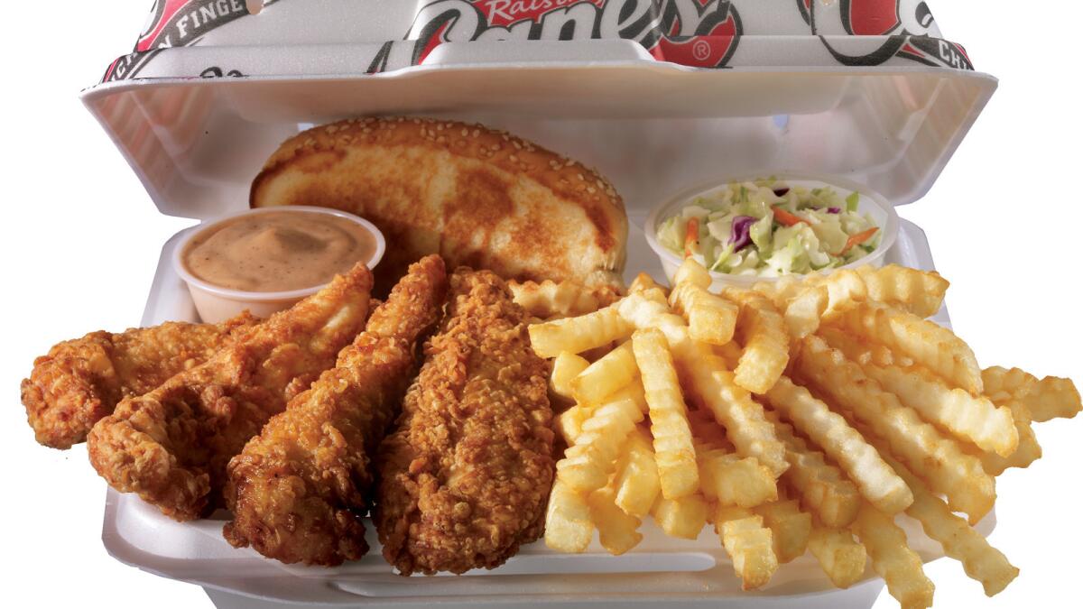 Raising Cane's, the Louisiana-based chicken finger restaurant chain, is opening a location in Costa Mesa on Thursday.