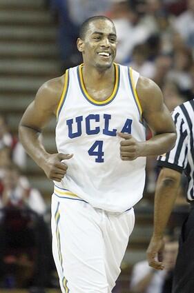 UCLA's Aaron Afflalo is all smiles as he comes out of the game against Weber St.