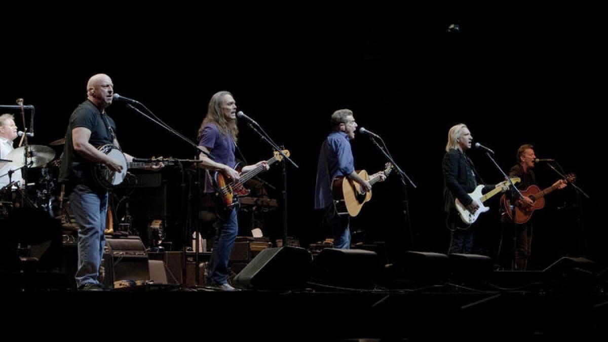 The Eagles during a 2014 performance at the Forum in Inglewood.