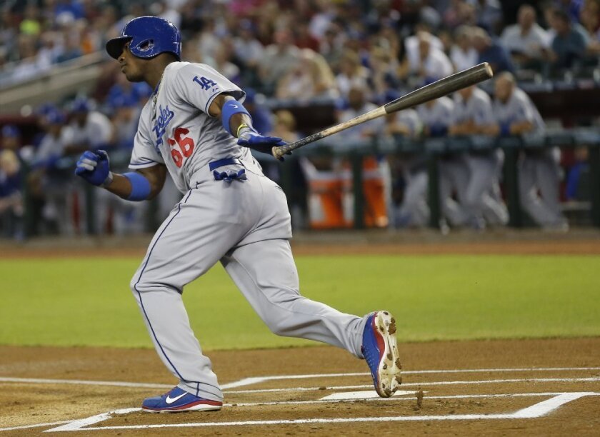 Would you rather have Yasiel Puig, above, or Albert Pujols?