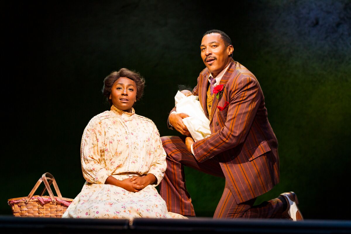 Brooke Henderson, left, and Charl Brown as Sarah and Coalhouse in Moonlight Stage Productions' "Ragtime."