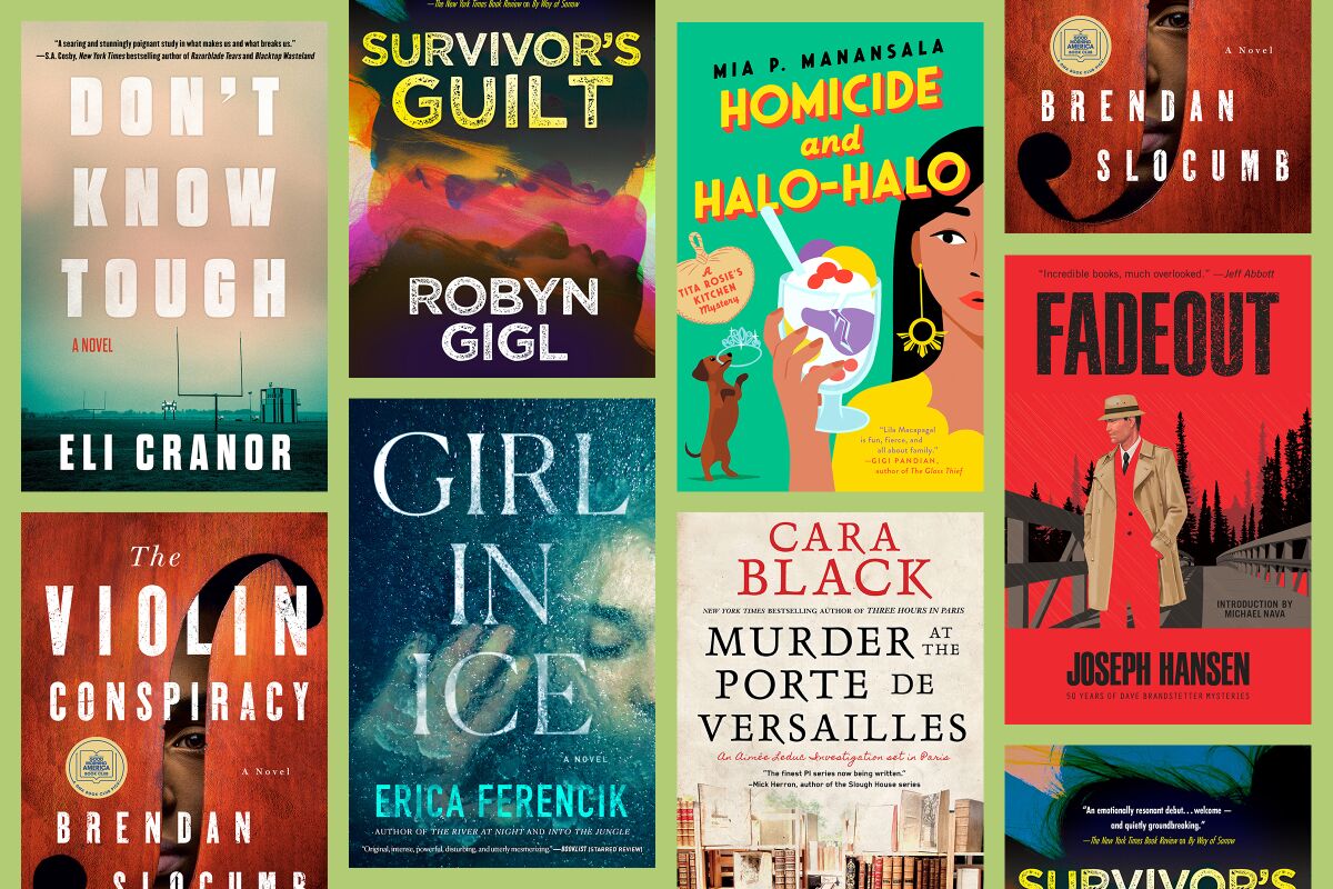 Book covers for winter thrillers.