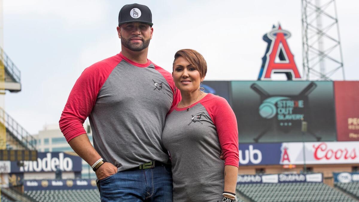 Albert and Deidre Pujols created "Strike Out Slavery," an initiative to raise awareness and funds to fight human trafficking.