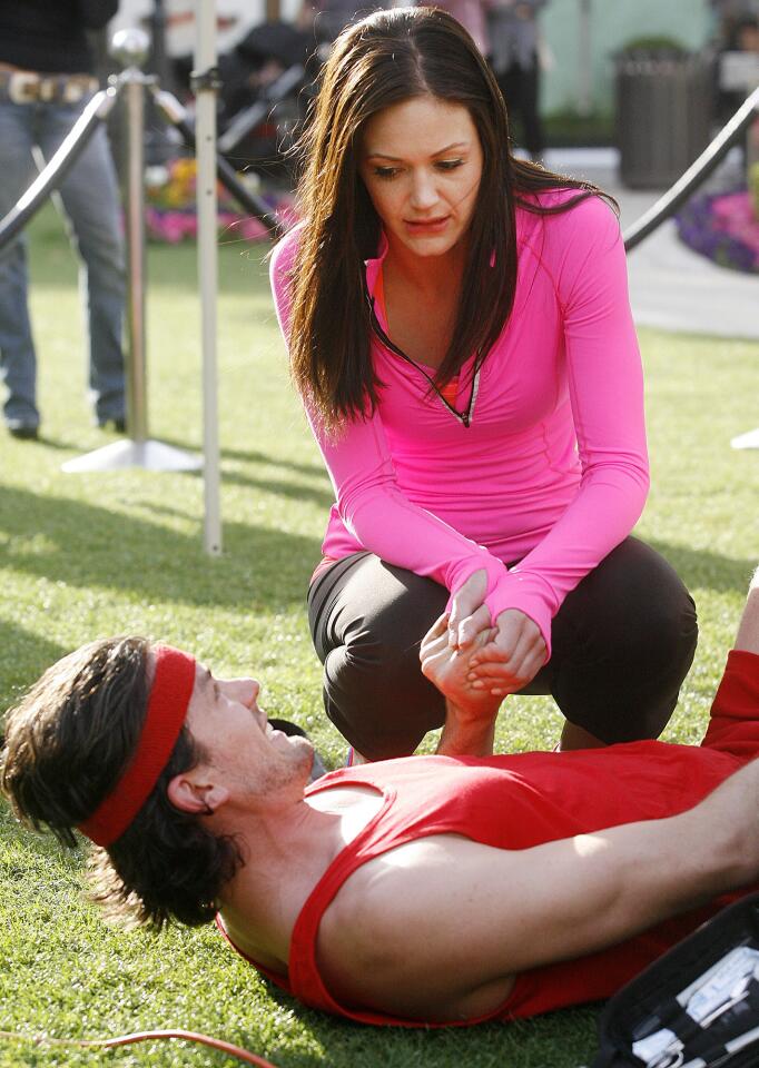 Photo Gallery: Bachelorette dodge ball match recorded at Americana at Brand