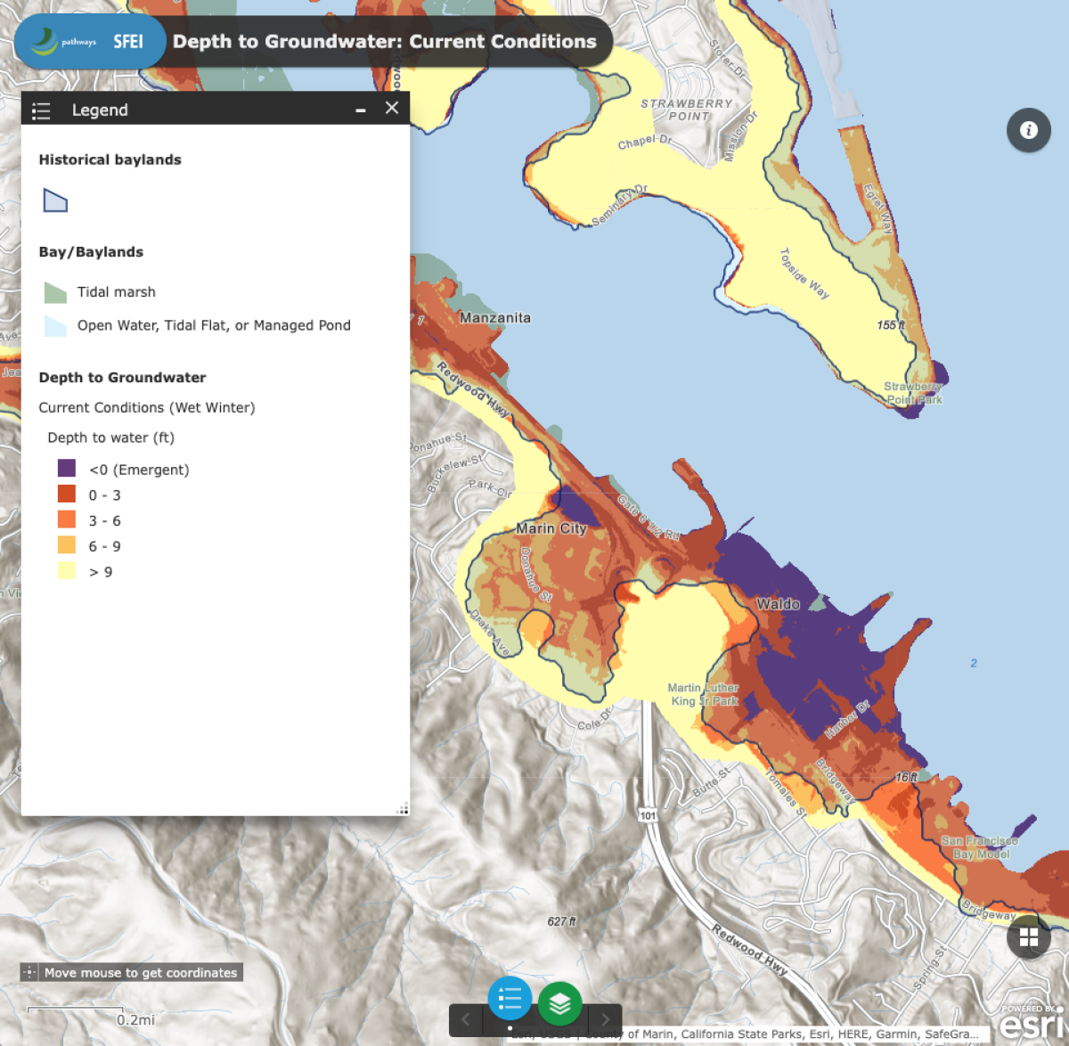 sea level rise interactive map