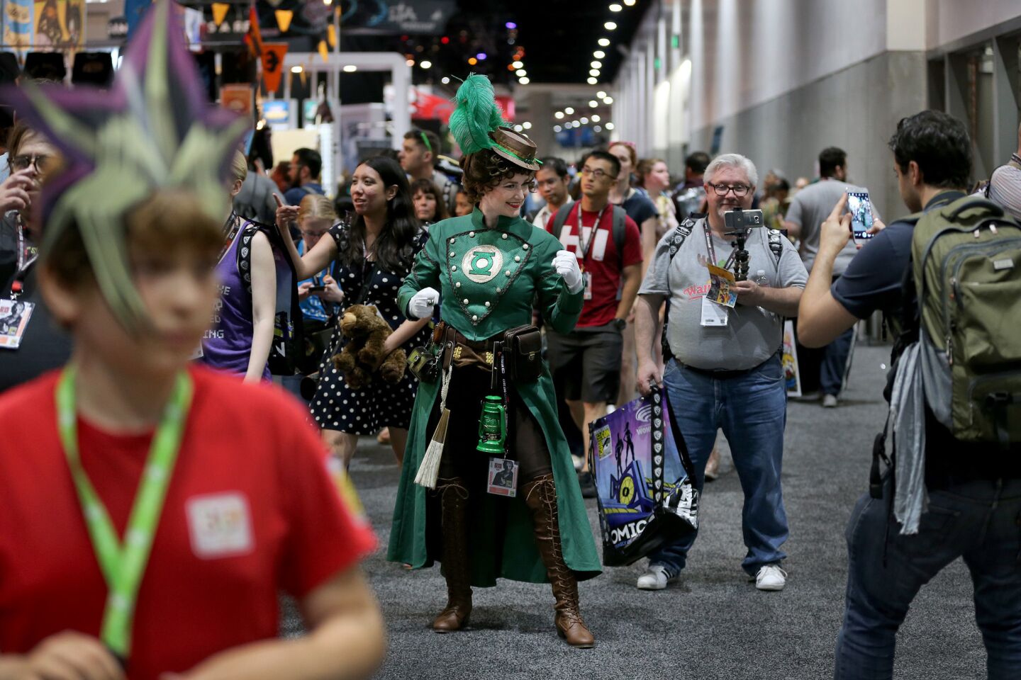 Katherine Stewart of Phoenix poses with her Steam Punk Green Lantern costume.