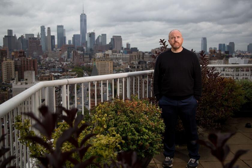 NEW YORK -- OCTOBER 12, 2017: Comedian, actor, writer and director Louis C.K. sits for a portrait in his office on October 12, 2017 in New York City. (CREDIT: Michael Nagle / For The Times)