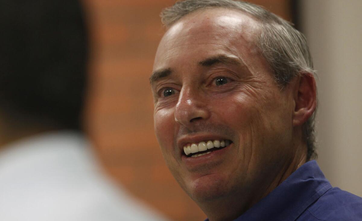 Dan Schnur, director of the Jesse M. Unruh Institute of Politics at USC, said he would probably run for secretary of state as an independent candidate. He dropped his Republican Party affiliation in 2011. Schnur is seen here in 2012 as then-L.A. Mayor Antonio Villaraigosa speaks to his USC class.