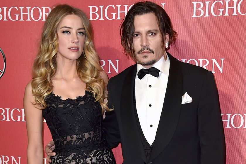 Amber Heard and Johnny Depp attend the Palm Springs International Film Festival Awards Gala this year.