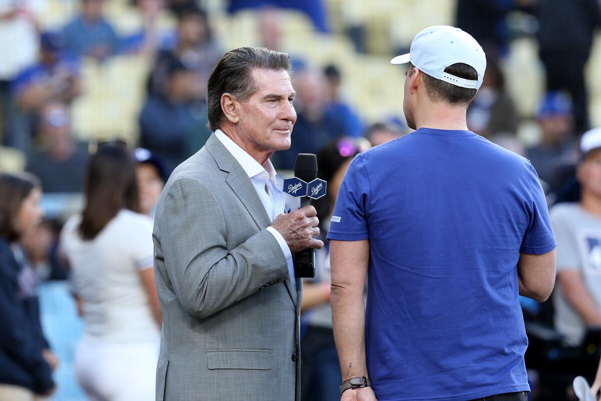 Former Dodgers first baseman Steve Garvey is seen at Dodger Stadium on June 2. 