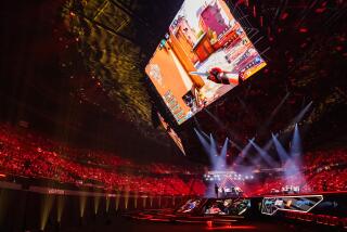 INGLEWOOD, CA - AUGUST 25: The eSports Riot Games Valorant Champions Tournament was held at Kia Forum in Inglewood, CA on Friday, Aug. 25, 2023. About 9,000 were present for the lower bracket final. The next day's finals will see a crowd of about 12,000. (Myung J. Chun / Los Angeles Times)
