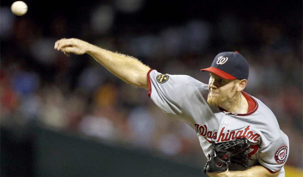 Washington pitcher Stephen Strasburg is scheduled to resume his off-season throwing program in four to six weeks after having surgery on his right elbow.