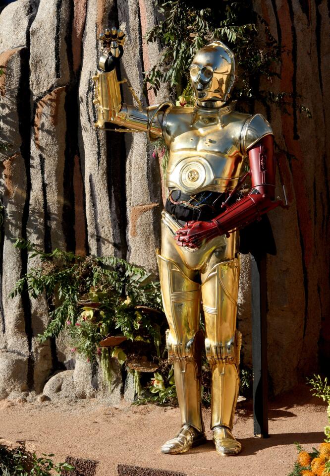 C-3PO from Star Wars rode on the Disneyland Resort float during the 2016 Rose Parade in Pasadena on Friday, Jan. 1, 2016.