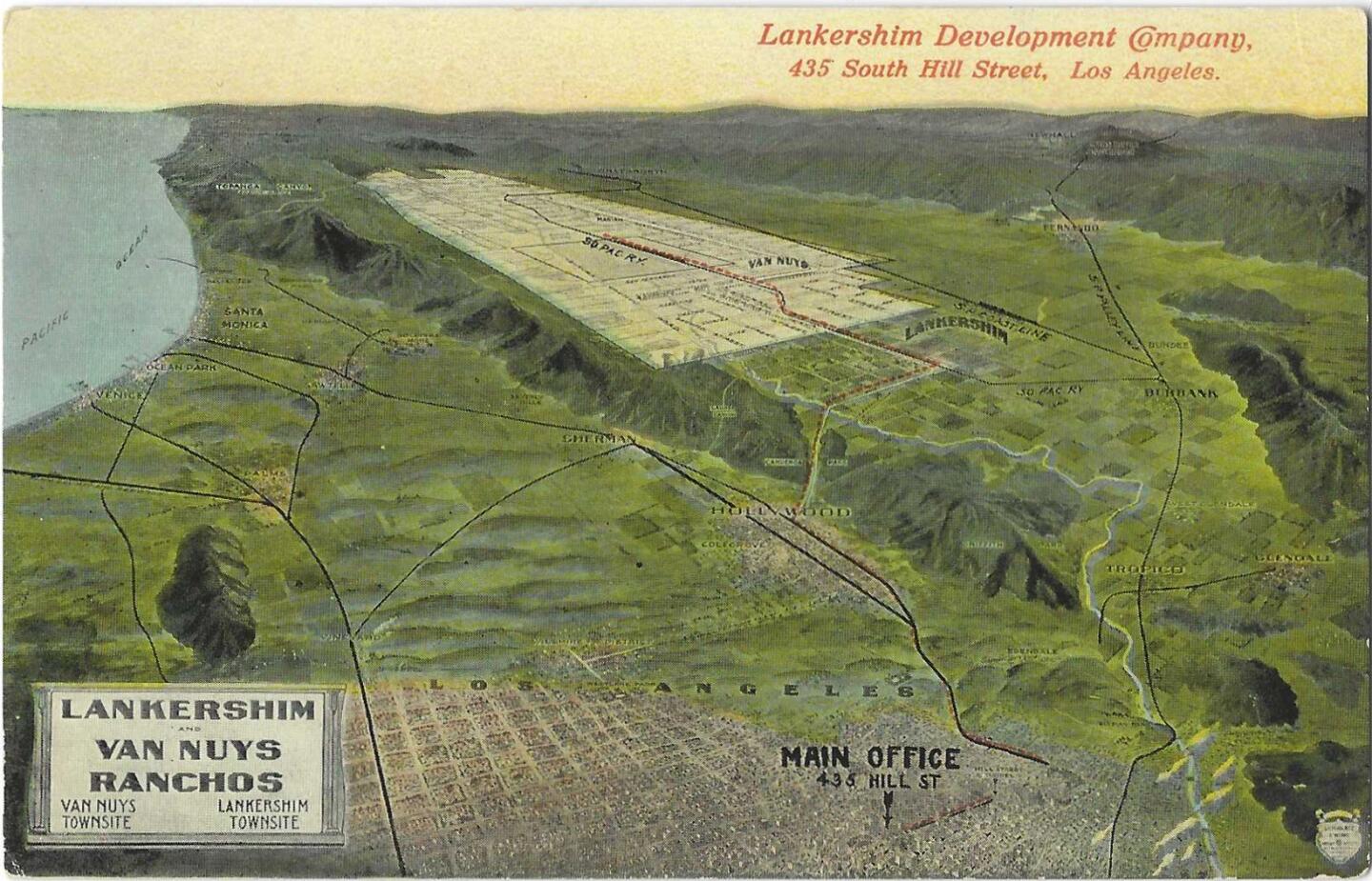The front of a Lankershim Development Co. postcard