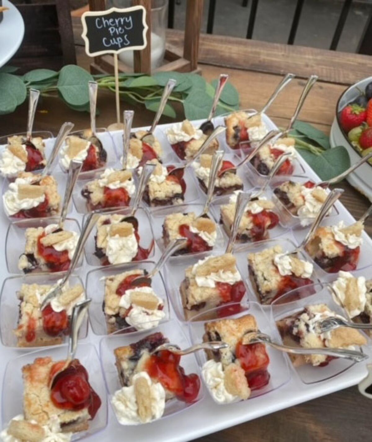 Alexis' Cakery made cherry pie cups and brownie bites for the Rustic Interiors Grand Opening on Oct. 14 in Ramona.