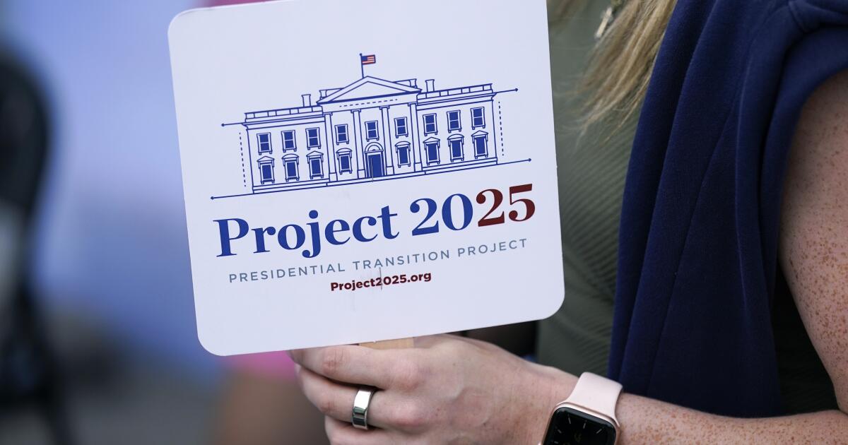Column: Reports of the death of Trump's Project 2025 are greatly exaggerated