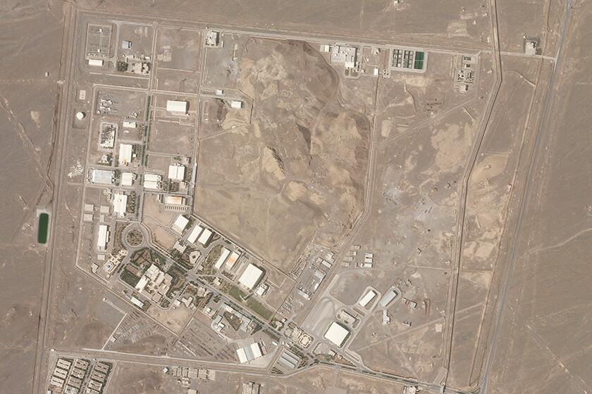 An aerial view of Iran's Natanz nuclear site on April 7.