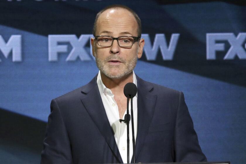 John Landgraf, CEO, FX Networks and FX Productions, participates in the executive panel during the FX Television Critics Association Summer Press Tour at The Beverly Hilton hotel on Friday, Aug. 3, 2018, in Beverly Hills, Calif. (Photo by Willy Sanjuan/Invision/AP)