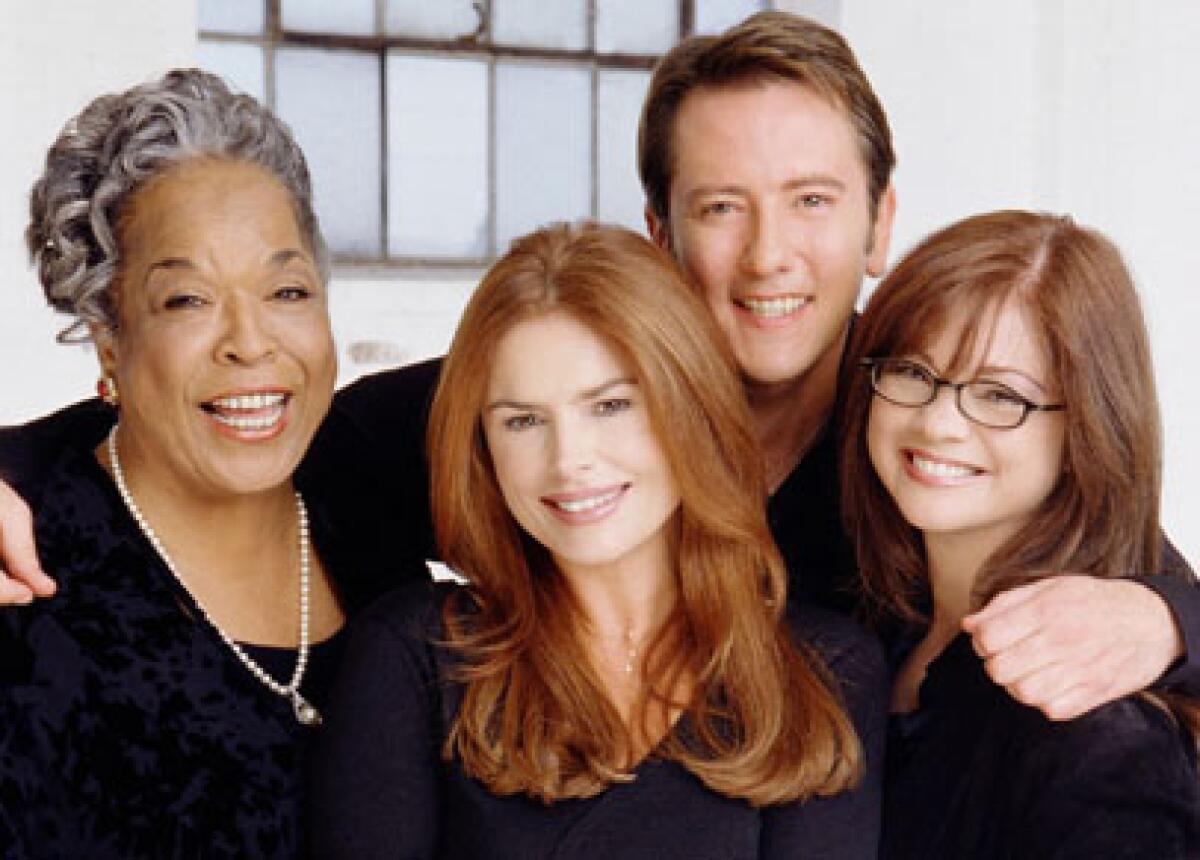 The "Touched by an Angel" cast, starring Della Reese, Roma Downey, John Dye and Valerie Bertinelli. 