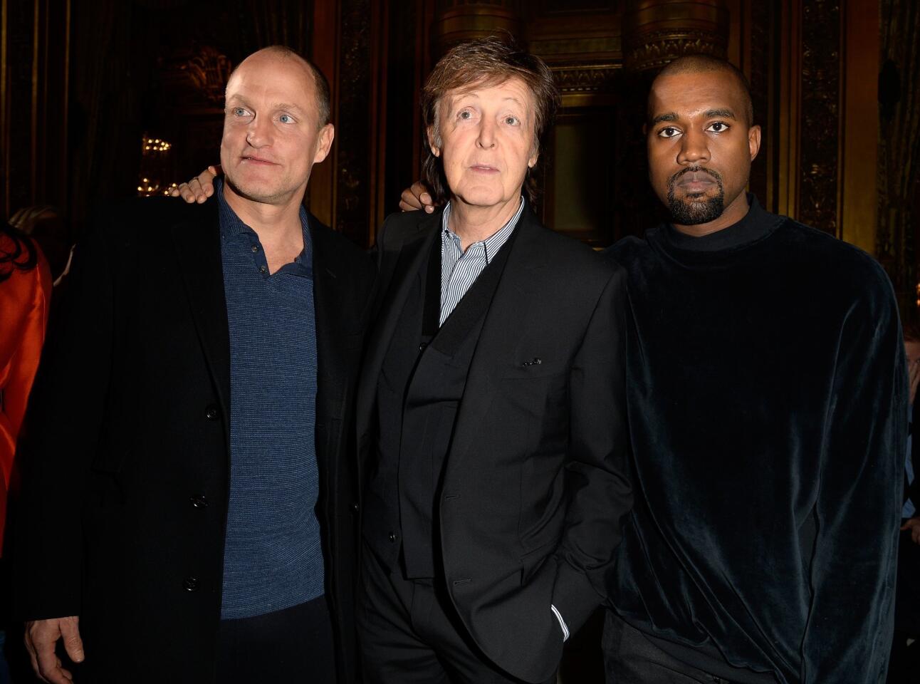 Woody Harrelson, Paul McCartney and Kanye West