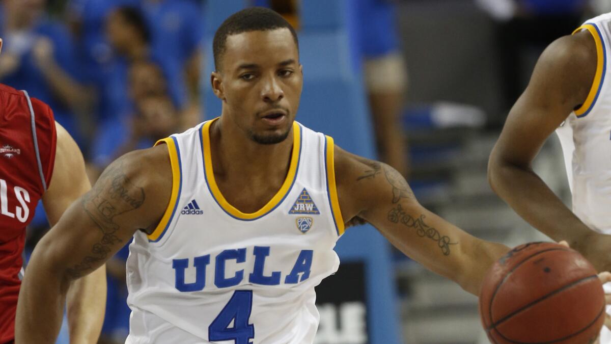 UCLA guard Norman Powell dribbles the ball during a win over Nicholls State on Thursday.