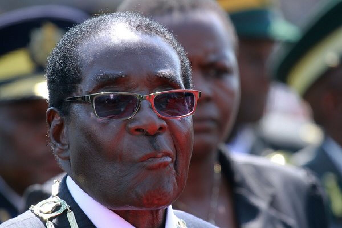 Zimbabwean President-elect Robert Mugabe is seen Monday at the country's commemoration of Heroes' Day, in Harare.
