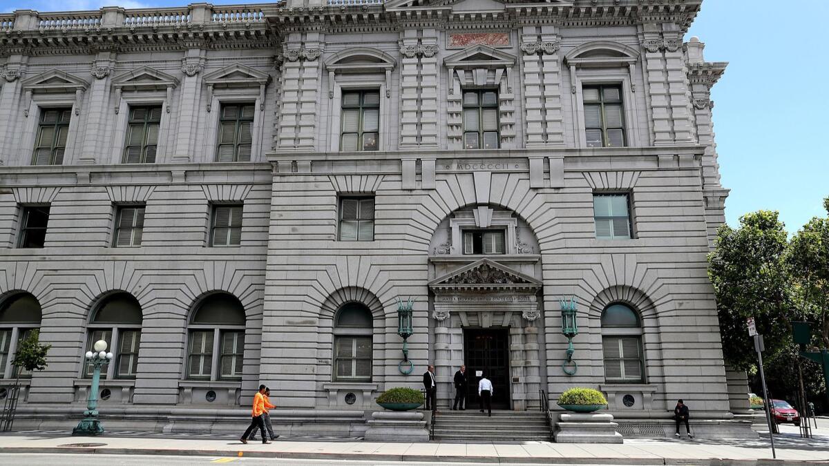 A panel of the U.S. 9th Circuit Court of Appeals has made it easier for people caught up in "reverse stings" to seek evidence that the government targeted blacks and Latinos. Above, the court's San Francisco headquarters.