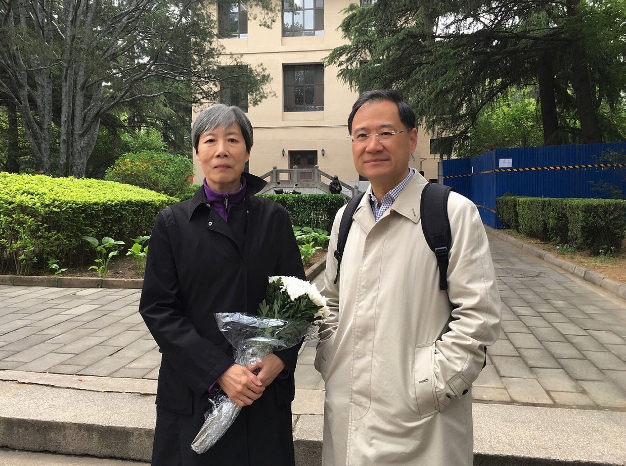 Guo Yuhua and Xu Zhangrun at Tsinghua University on April 28, 2019.